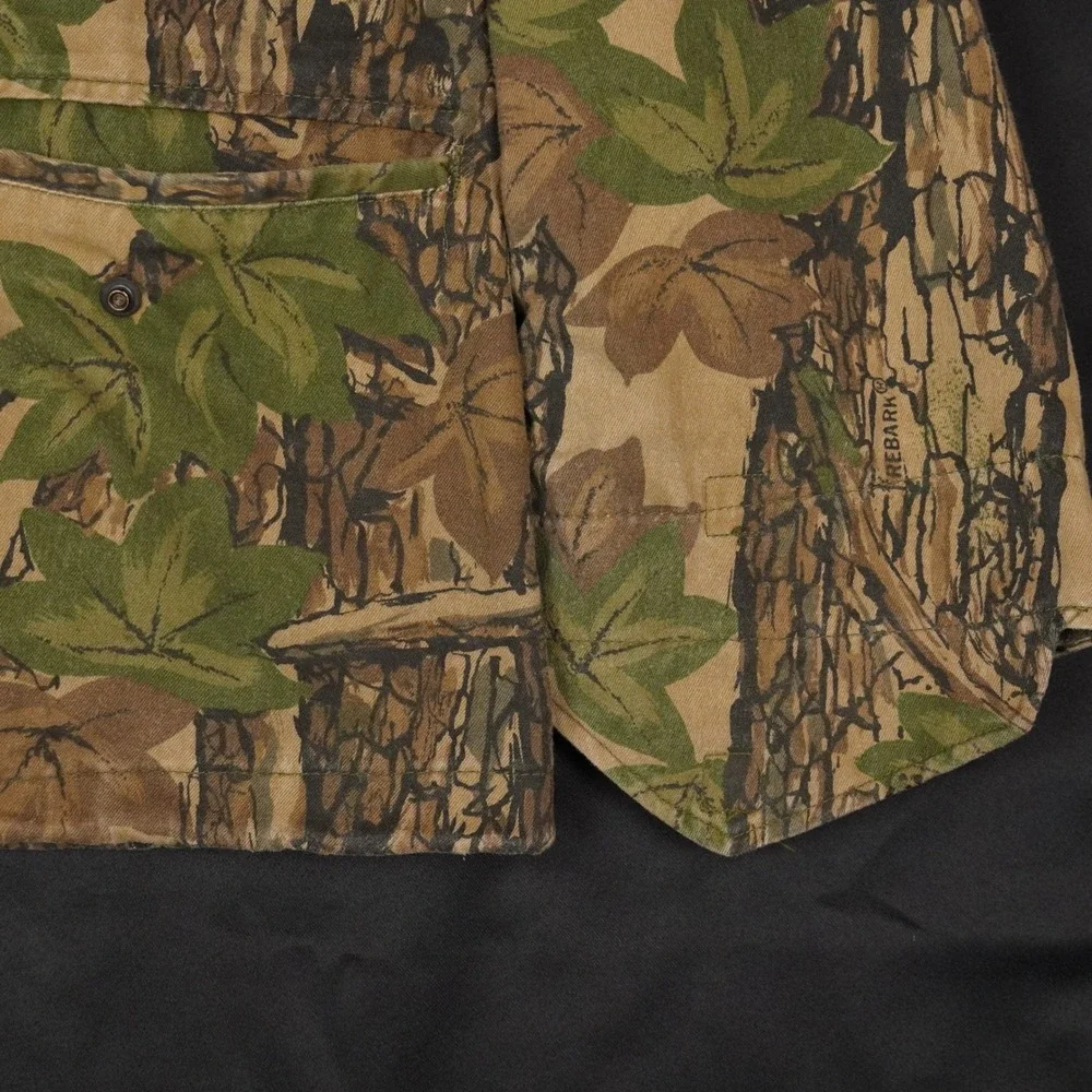 90s Golden Mfg Trebark Camo Field Jacket Mens Medium Regular Brown Green Hunting
